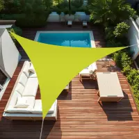 Voile d'ombrage triangle 3 x 3 x 3 m Vert anis