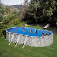 Piscine en acier GRE CORCEGA - Ovale