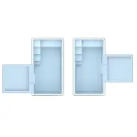 Pack piscine Sana + plage à débordement OKEANOS