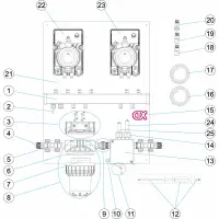 Pièces détachées pour Panneau de régulation complet CLASS pH-RX