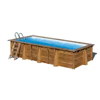 Piscine rectangulaire bois Papaya Sunbay