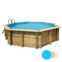 Piscine bois hors sol ronde Ocea 580 cm, 130H