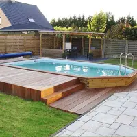 Piscines bois GARDIPOOL RECTOO rectangulaires hexagonales