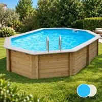 Piscine bois UBBINK Sunwater 300 x 490 x 120 cm - Liner bleu
