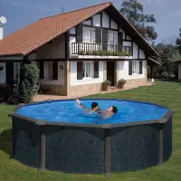 Piscine en acier GRE RATTAN - Ronde