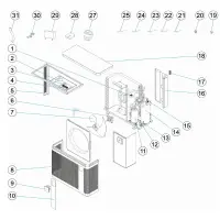 Pièces détachées pour Pompe à chaleur PX25, Z250iQ MD9, MD12