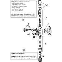 Pièces détachées pour Pompe doseuse ECP1601, ECP0704