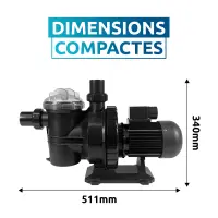 Dimensions de la pompe Poolex Tonic'line