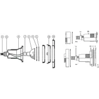Pièces détachées pour Projecteur COFIES Halogène 35-75W vissable