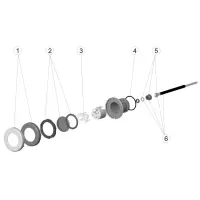 Pièces détachées pour Projecteur MINI LED RGB INOX fixation rapide