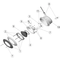 Pièces détachées pour Projecteur PAR56 enjoliveur inox et blanc