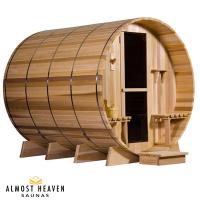 Sauna en Cèdre Barrel canopy GRANDVIEW 8 personnes 215 x 245 cm