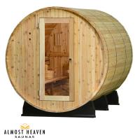 Sauna en Cèdre Barrel PRINCETON 6 personnes 180 x 240 cm