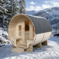 Sauna extérieur Holl’s Gaïa Luna 6 places avec terrasse