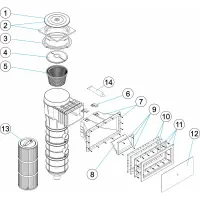 Pièces détachées pour Skim-filtre cartouche 16-20 piscine préfabriquée panneaux liner