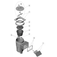 Pièces détachées pour Skimmer 17,5L STANDARD grand meutrière, couvercle carré LINER