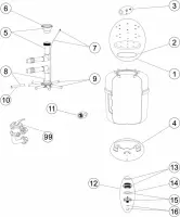 Pièces détachées pour Filtre EUROPE PRO (LONG) T/G/M