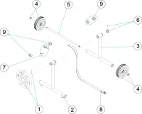 Pièces détachées pour Support enrouleur mobile