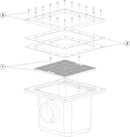 Pièces détachées pour Bonde de fond PRÉFABRIQUÉ grille grande