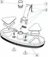 Pièces détachées pour Balai manuel oval clip plastique