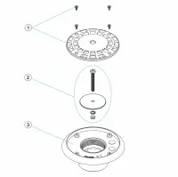 Pièces détachées pour Bouche de fond piscine BETON