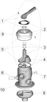 Pièces détachées pour Vanne multivoies top 1"1/2