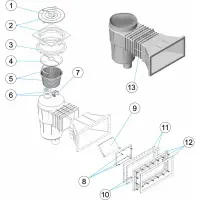 Pièces détachées pour Skimmer parker PRESTIGE 17,5L grande meurtrière LINER