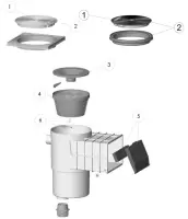 Pièces détachées pour Skimmer HYDROSWIM piscine BETON couvercle carré