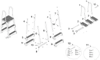 Pièces détachées pour Échelle 3 marches hors-sol POP, Classic