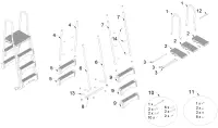 Pièces détachées pour Échelle 4 marches hors-sol POP, Classic
