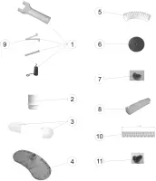Pièces détachées pour Balai manuel oval clip avec brosses latérales