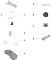 Pièces détachées pour Balai manuel oval clip sans brosses latérales