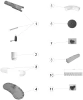Pièces détachées pour Balai manuel oval écrous papillon avec brosses latérales