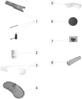 Pièces détachées pour Balai manuel oval écrous papillon sans brosses latérales
