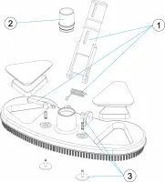 Pièces détachées pour Balai manuel oval écrous papillon