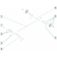 Pièces détachées pour Base avec roues fauteuil de surveillance