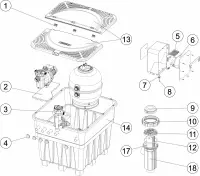 Pièces détachées pour Local technique enterré KEOPS filtre ASTER 600 + Coffret Electrolyse