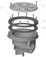 Pièces détachées pour Bonde de fond 1 1/2" piscine PRÉFABRIQUÉ