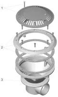 Pièces détachées pour Bonde de fond 2" anti-vortex LINER