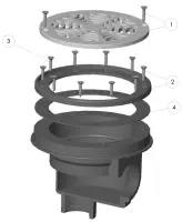 Pièces détachées pour Bonde de fond 2" piscine PRÉFABRIQUÉ