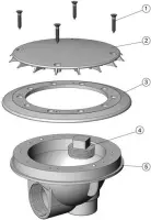 Pièces détachées pour Bonde de Fond Anti Vortex Béton