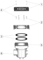 Pièces détachées pour Bonde de fond avec grille en inox LINER