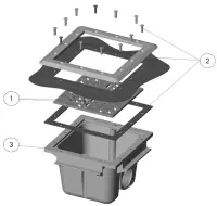 Pièces détachées pour Bonde de fond carrée 210x210 LINER