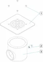 Pièces détachées pour Bonde de fond carrée inox