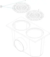 Pièces détachées pour Bonde de fond double polyester