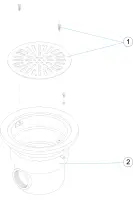 Pièces détachées pour Bonde de fond inox 2" BETON