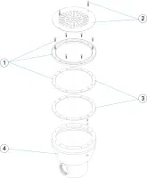 Pièces détachées pour Bonde de fond inox 2" LINER