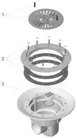 Pièces détachées pour Bonde de fond large PRÉFABRIQUÉ