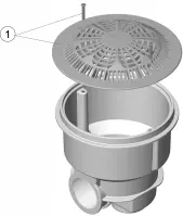 Pièces détachées pour Bonde de fond NORM anti-vortex BETON