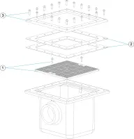 Pièces détachées pour Bonde de fond PRÉFABRIQUÉ grille grande